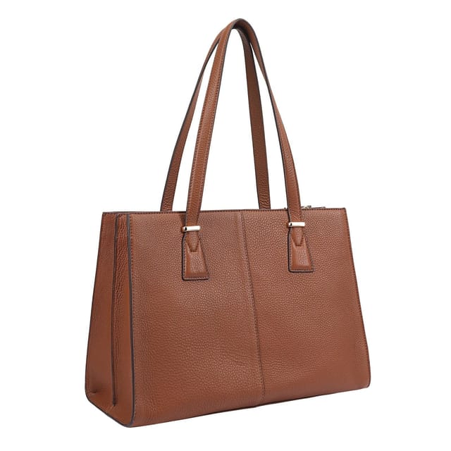 Sosandar SOSANDAR Women's Richmond Leather Shoulder Bag in Brown - 2