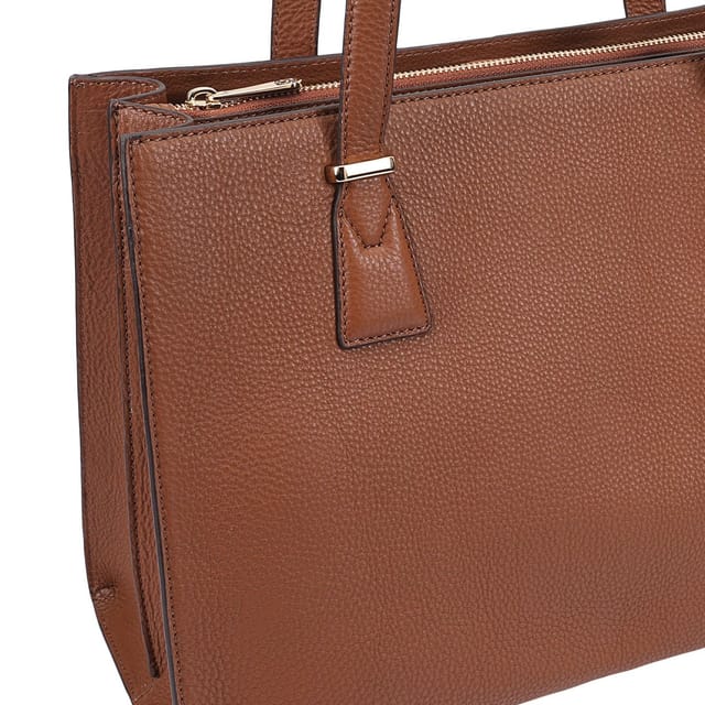 Sosandar SOSANDAR Women's Richmond Leather Shoulder Bag in Brown - 3