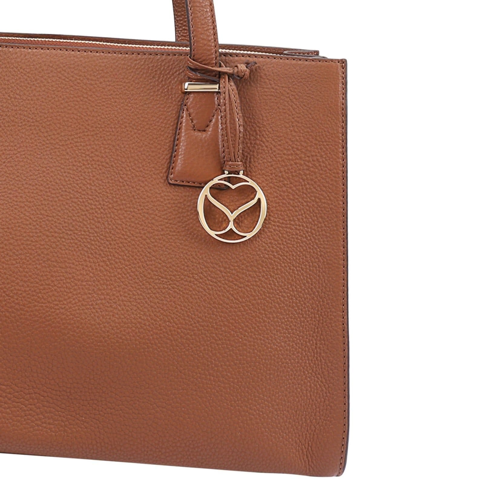 Sosandar SOSANDAR Women's Richmond Leather Shoulder Bag in Brown - 4