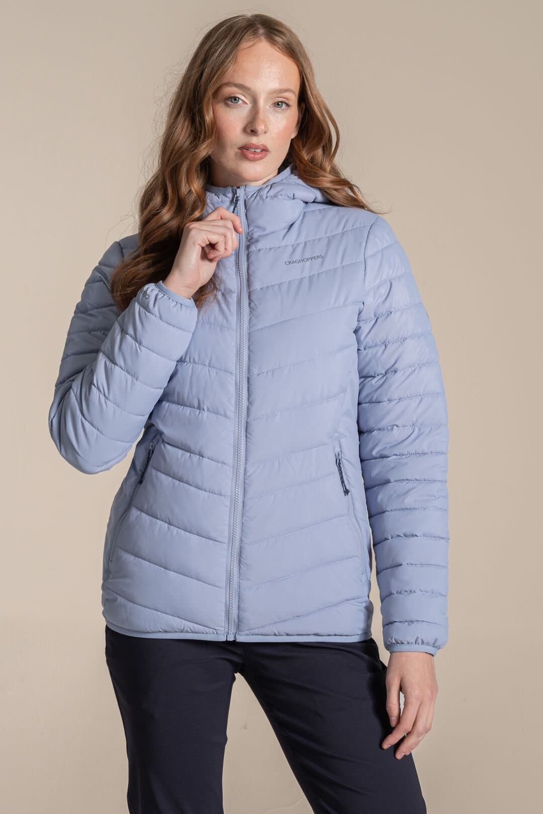 Craghoppers Craghoppers Women's Compresslite IX Hooded Water Repellent Insulating Jacket in Pale Blue