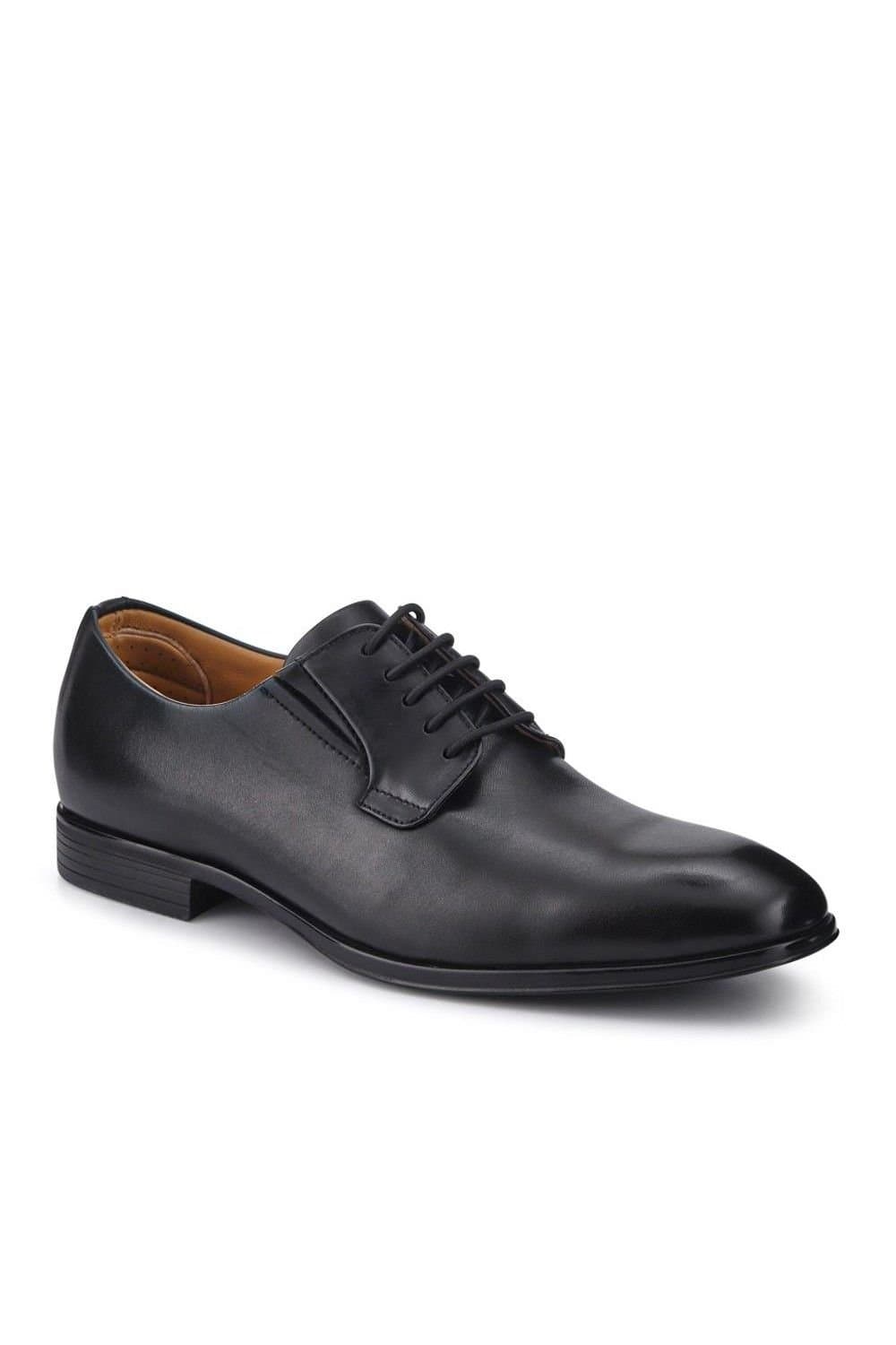 Jones Bootmaker Jones Bootmaker Men's Manson Wide Fit Wax-Finished Leather Oxfords in Black