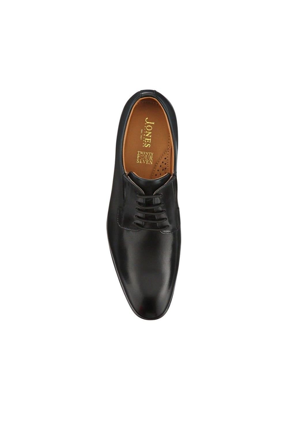 Jones Bootmaker Jones Bootmaker Men's Manson Wide Fit Wax-Finished Leather Oxfords in Black - 4