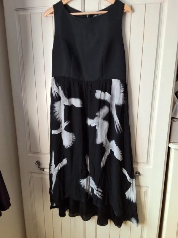 Mint Velvet Black & White Velvet Sleeveless Dress