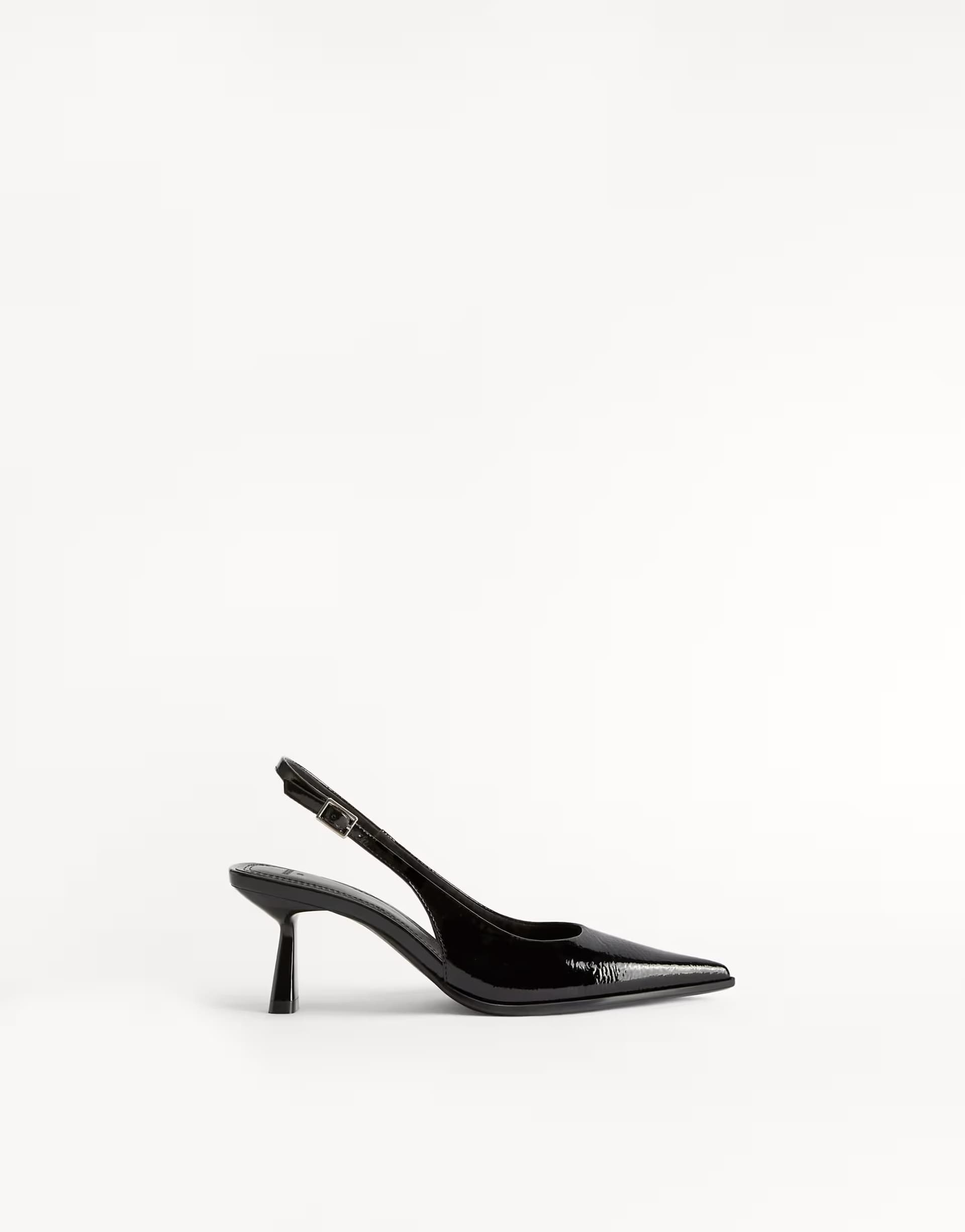 ASOS ASOS Black Patent Kitten Heel Slingback Shoes