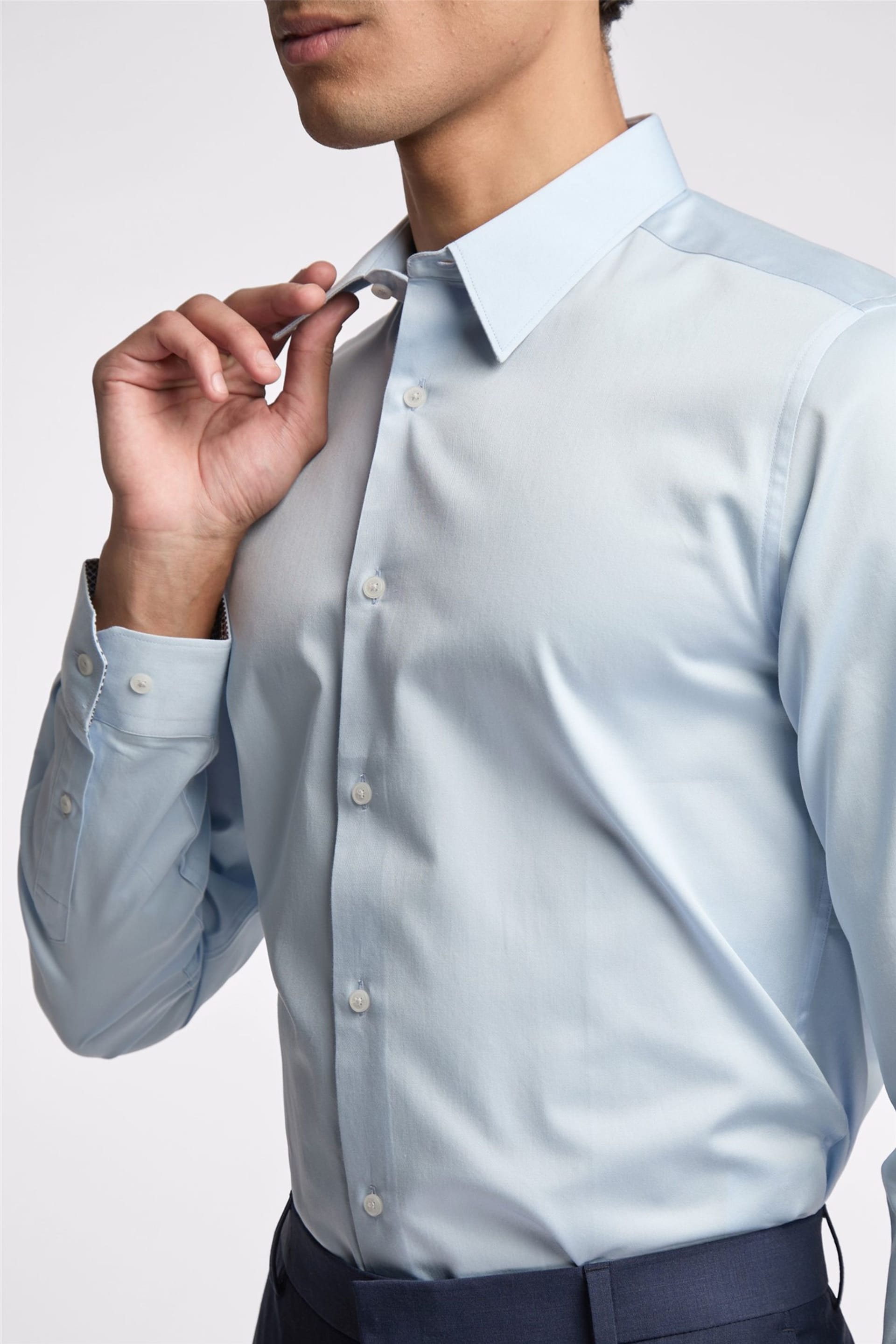 Ted Baker Ted Baker Men's Isla Core Ice Blue Slim Shirt - 4