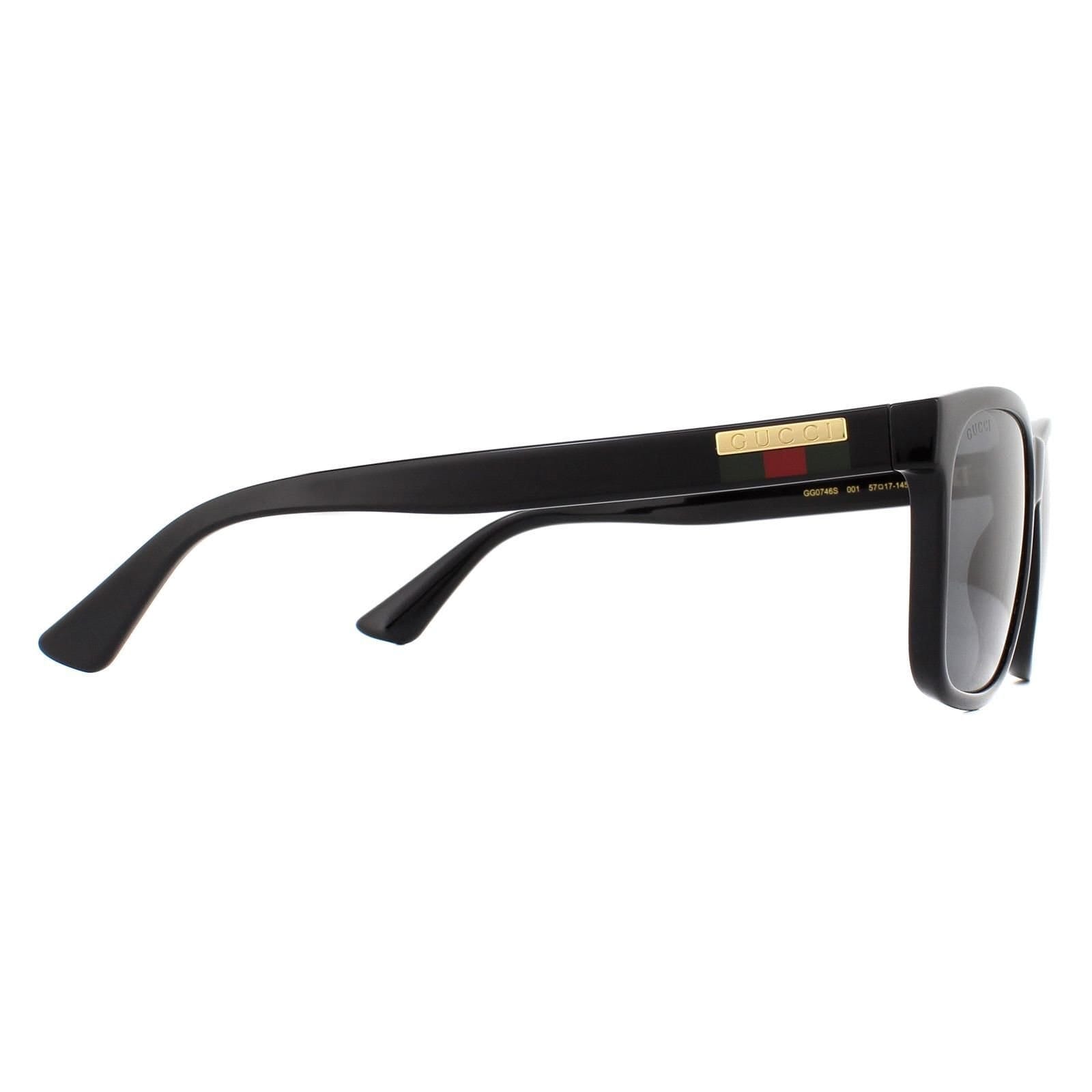 Gucci Gucci Men's Rectangle Black Grey Sunglasses - 4