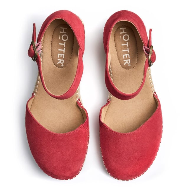 Hotter Hotter Women's 'Pacific' Wedge Sandals in Scarlet - 3