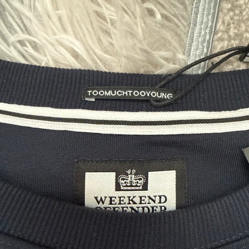 BNWT Weekend Offender Mens Navy Blue Herondo Size Medium Jumper