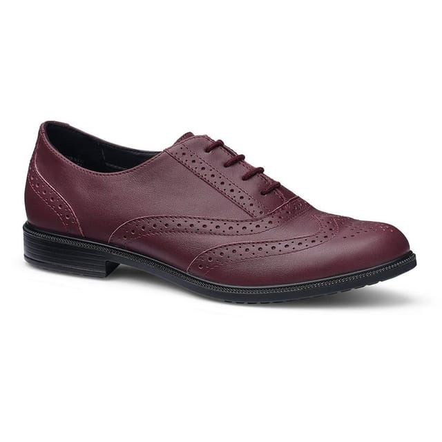 Hotter Hotter Women's 'Echo' Smart Brogues in Maroon - 2