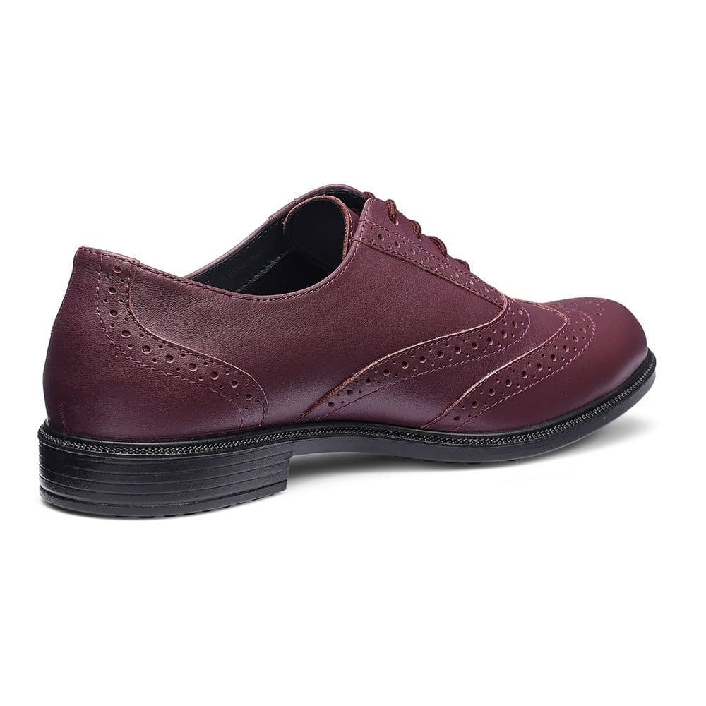 Hotter Hotter Women's 'Echo' Smart Brogues in Maroon - 4