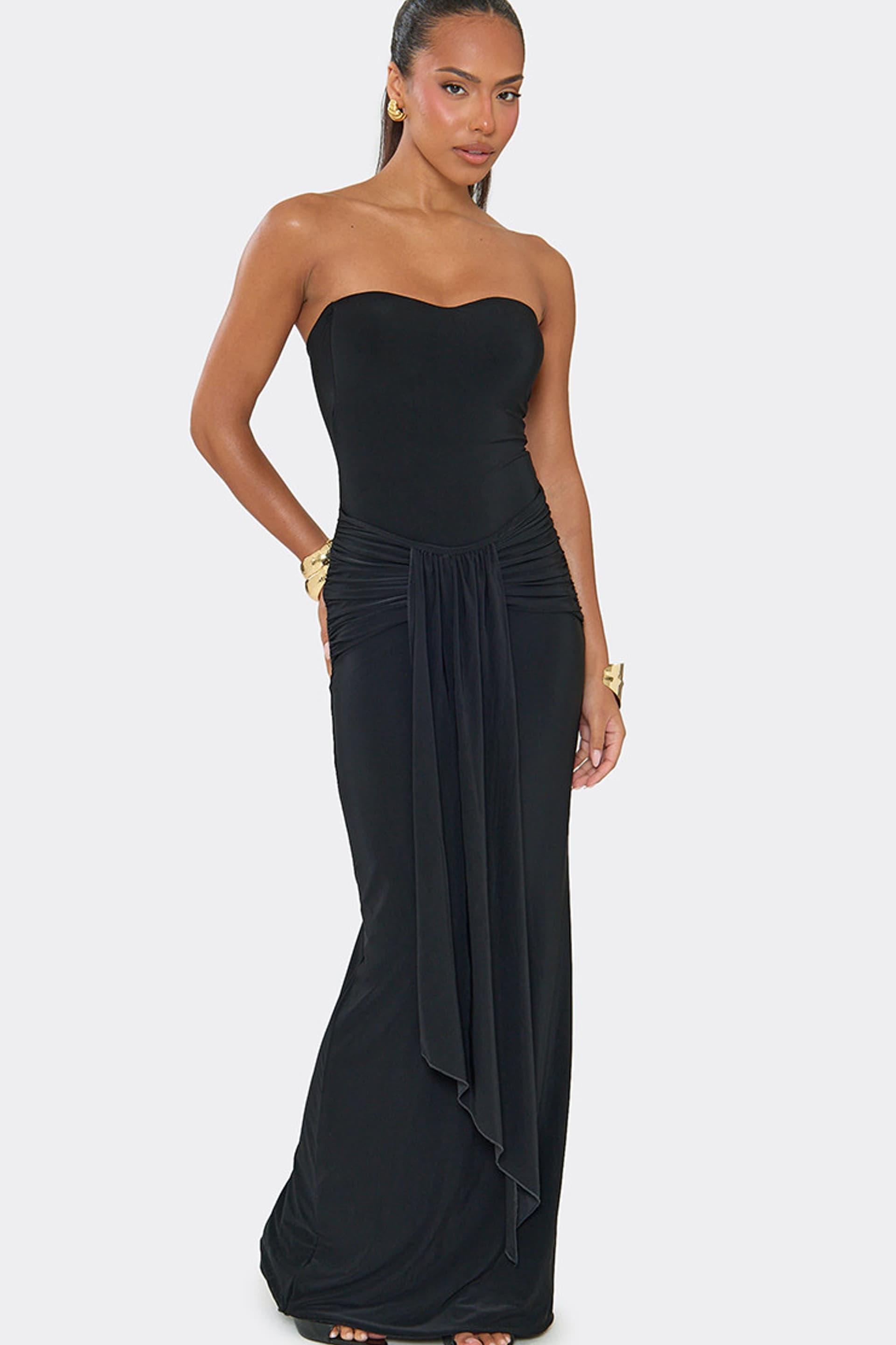 EGO EGO Women's Sleeveless Tie Maxi Dress in Black