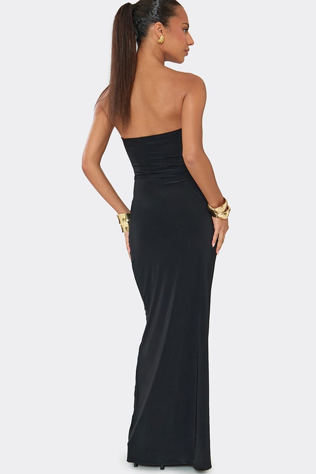 EGO EGO Women's Sleeveless Tie Maxi Dress in Black - 2
