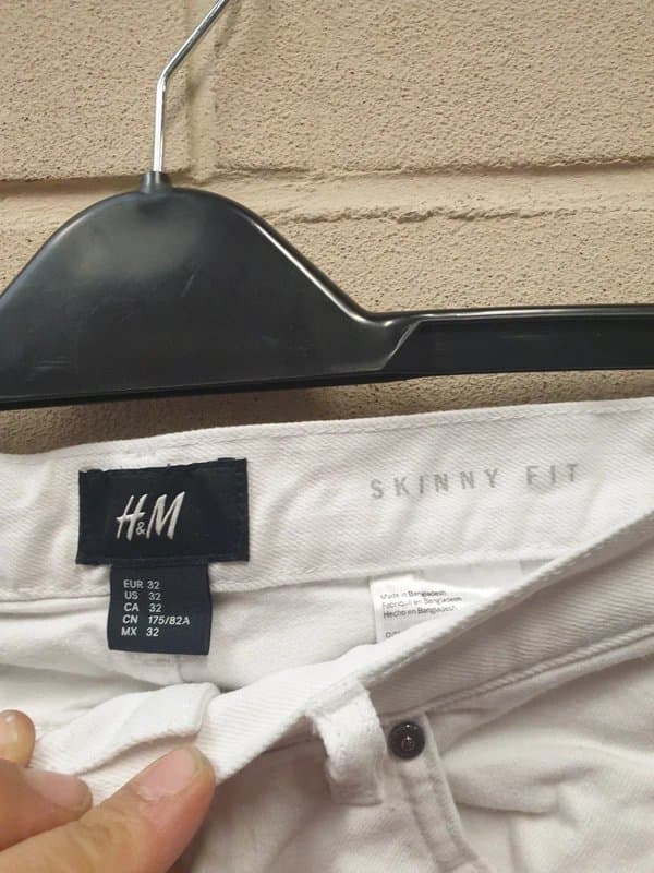 H&M H&M Men's White Skinny Jeans Size 32