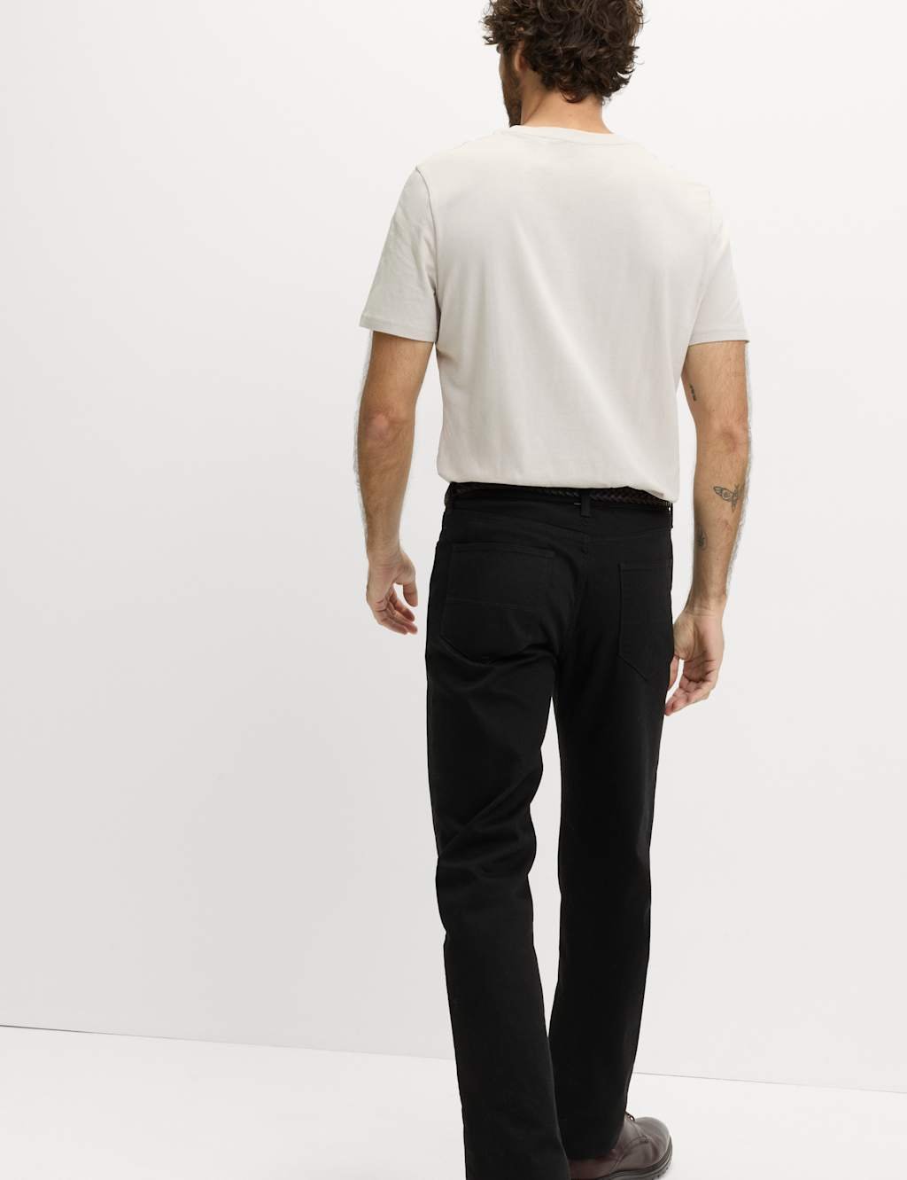 Marks & Spencer M&S Regular Fit Pure Cotton Crew Neck T-Shirt Beige - 3