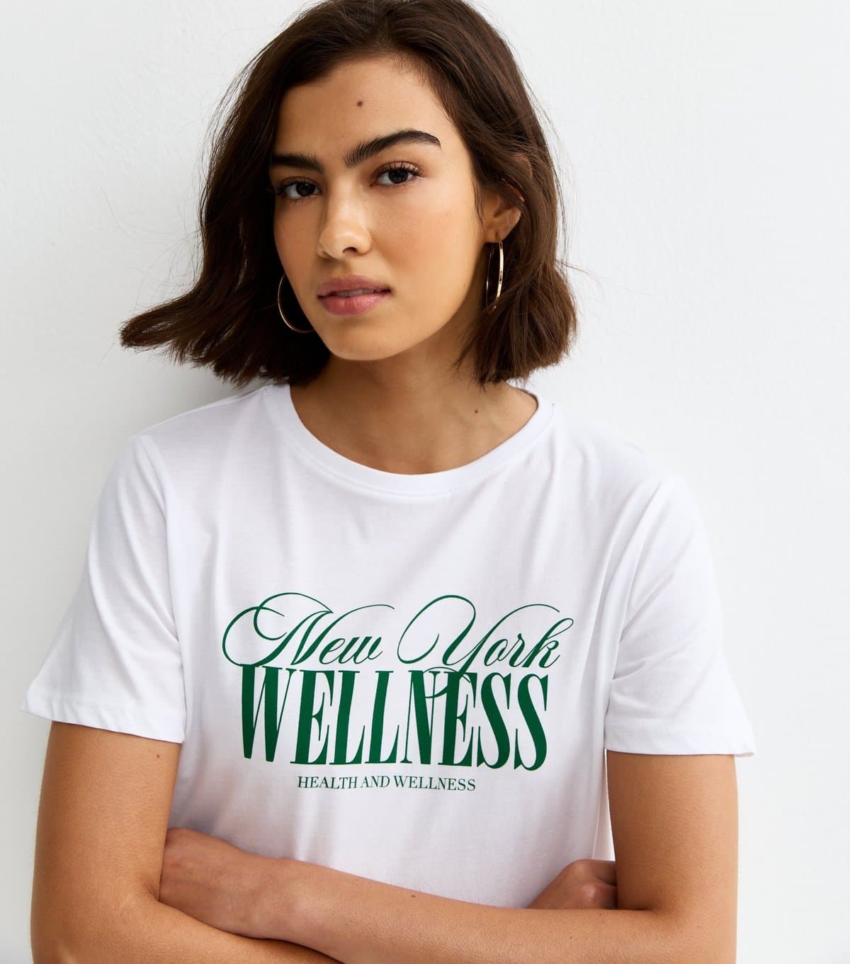 New Look Women's White New York Wellness Print Relaxed T-Shirt New Look