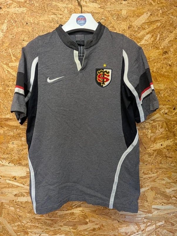 Nike Stade Toulousain 02/03 Away Rugby Shirt Mens Small Nike Grey S/S Vintage Top 14