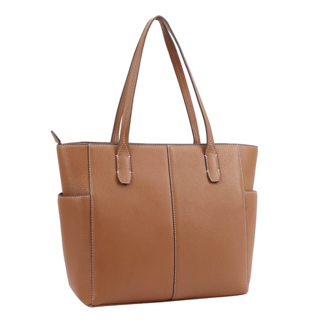 Paul Costelloe Paul Costelloe Women's Lucinda Leather Shoulder Bag in Light Tan - 2