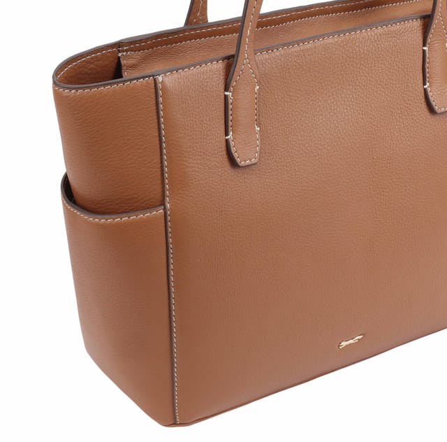 Paul Costelloe Paul Costelloe Women's Lucinda Leather Shoulder Bag in Light Tan - 3