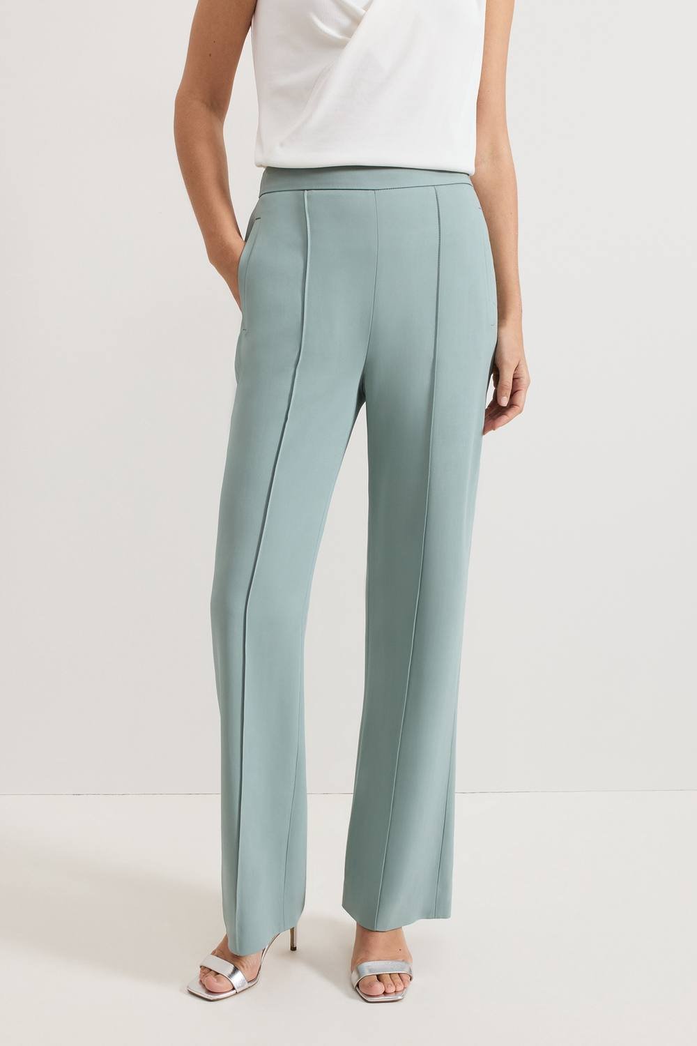 Phase Eight Phase Eight Women's Bowen Eau De Nil Suit Trousers in Duck Egg Blue - 4
