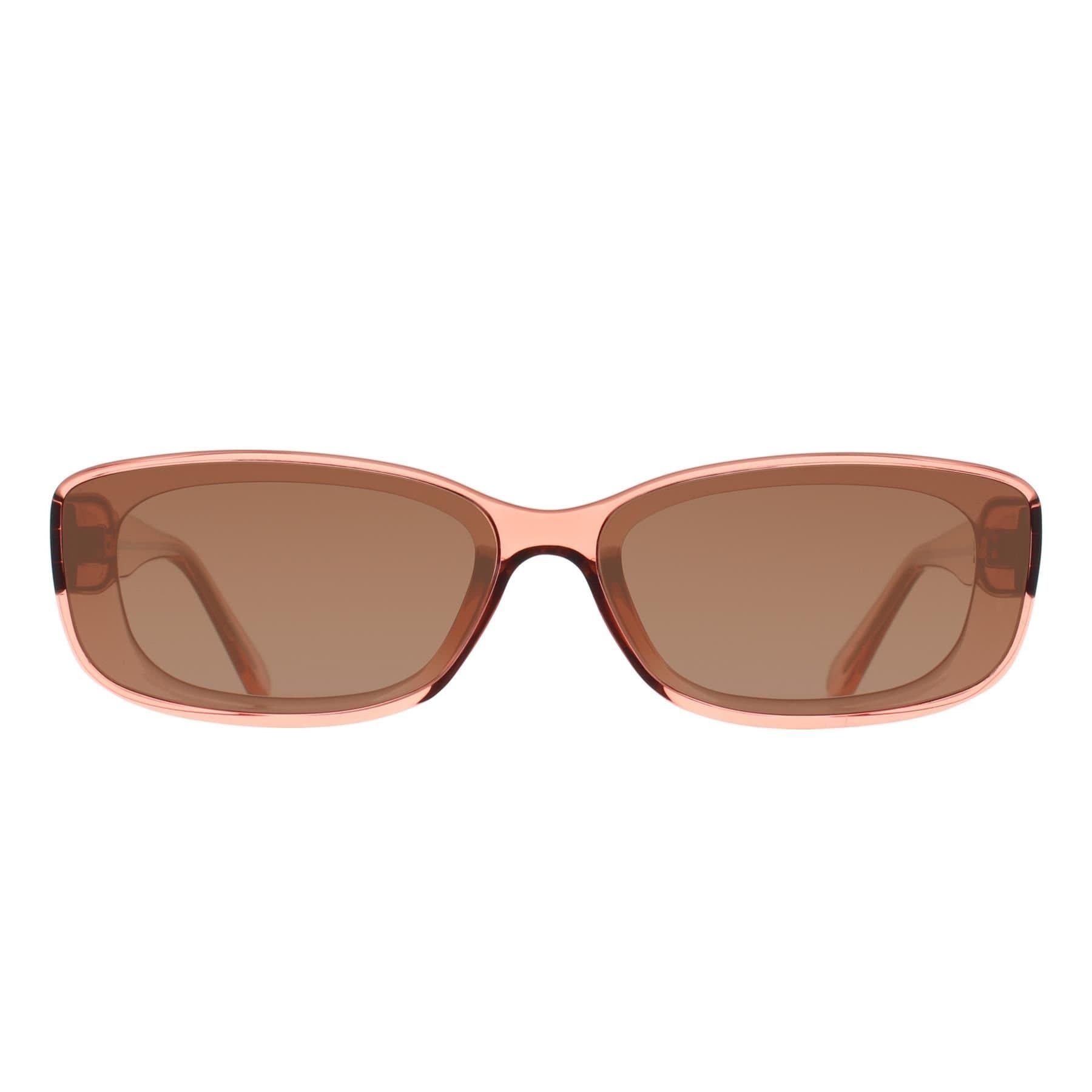 Quay Quay Women's Rectangle Pale Rose Sepai Brown Gradient Vibe Check in Pink