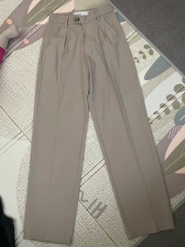 Bershka Bershka Beige Wide Leg Trousers – Size EUR 32