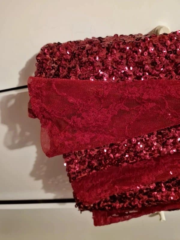 ASOS Asos red lace sequin party dress size 10