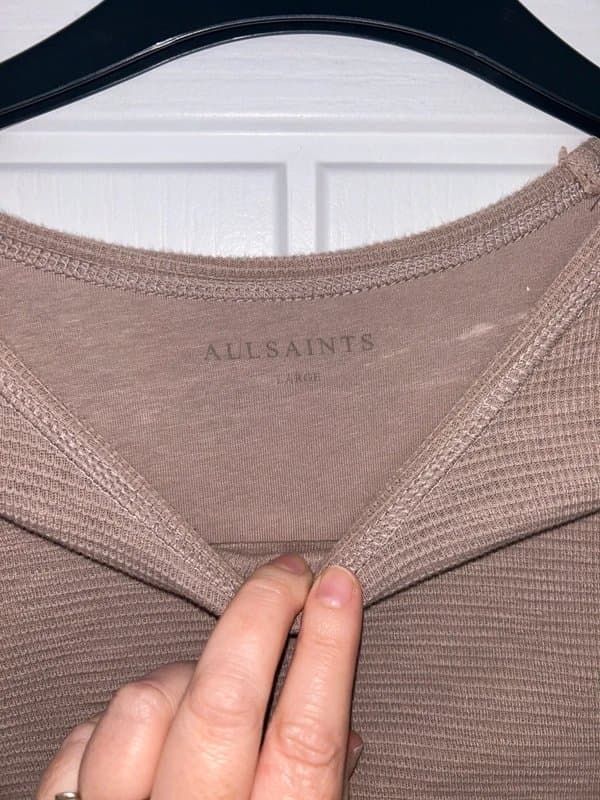 AllSaints AllSaints waffle knit crew neck long sleeve shirt Size Large Good condtion