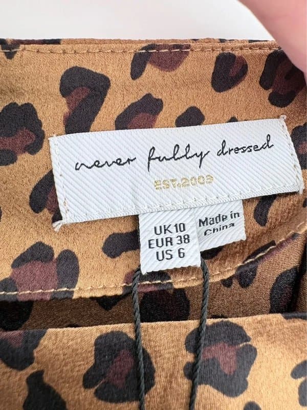 Never Fully Dressed Never Fully Dressed Leopard Print Midi Skirt – Size 10 – BNWT