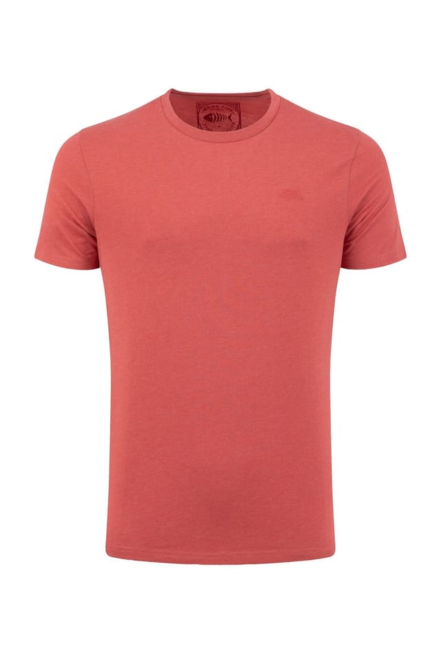 Weird Fish Weird Fish Men's Hooked Branded T-Shirt in Light Red - 2