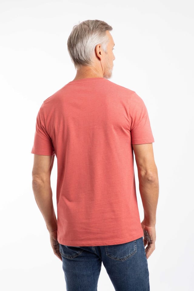 Weird Fish Weird Fish Men's Hooked Branded T-Shirt in Light Red - 3