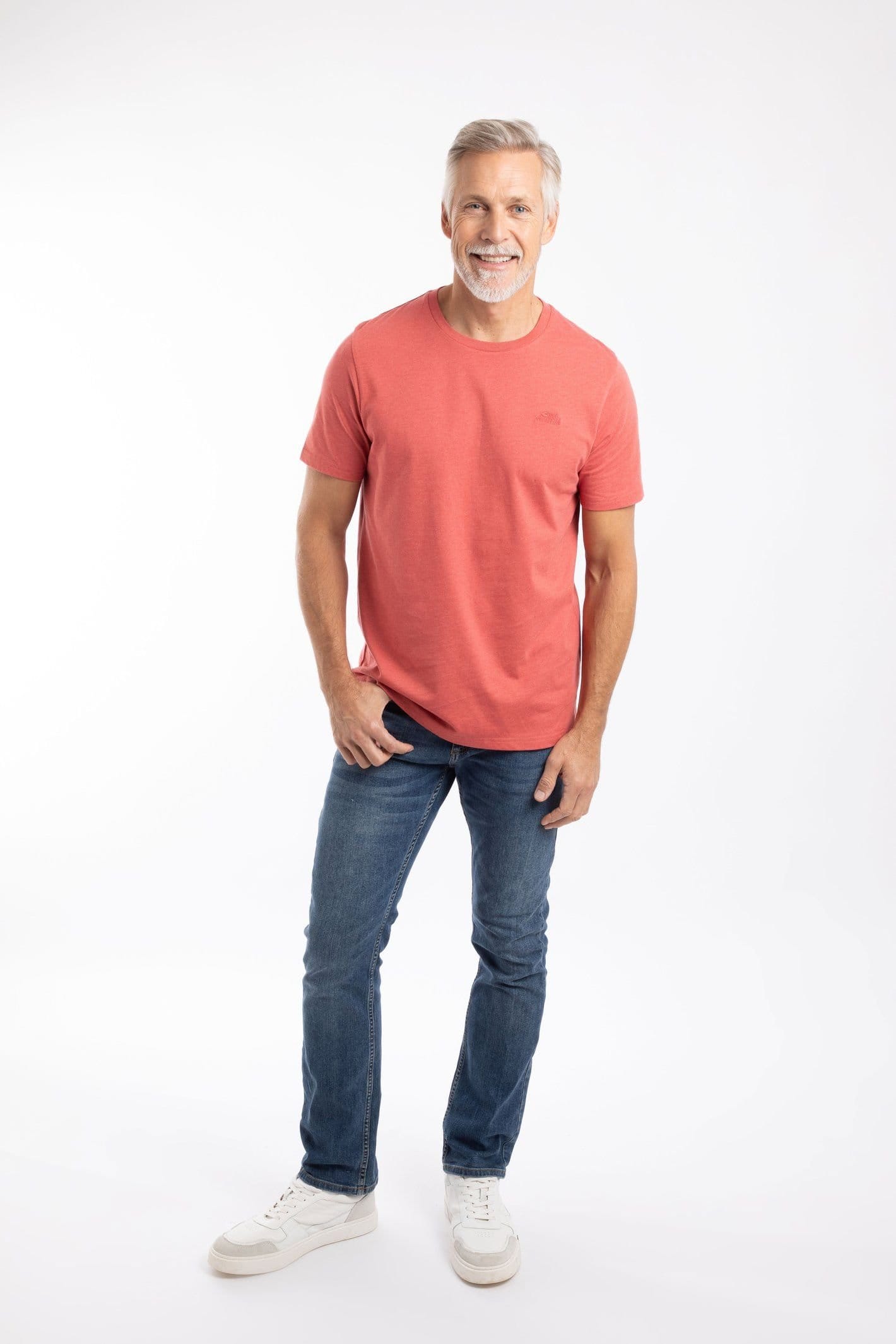 Weird Fish Weird Fish Men's Hooked Branded T-Shirt in Light Red - 4