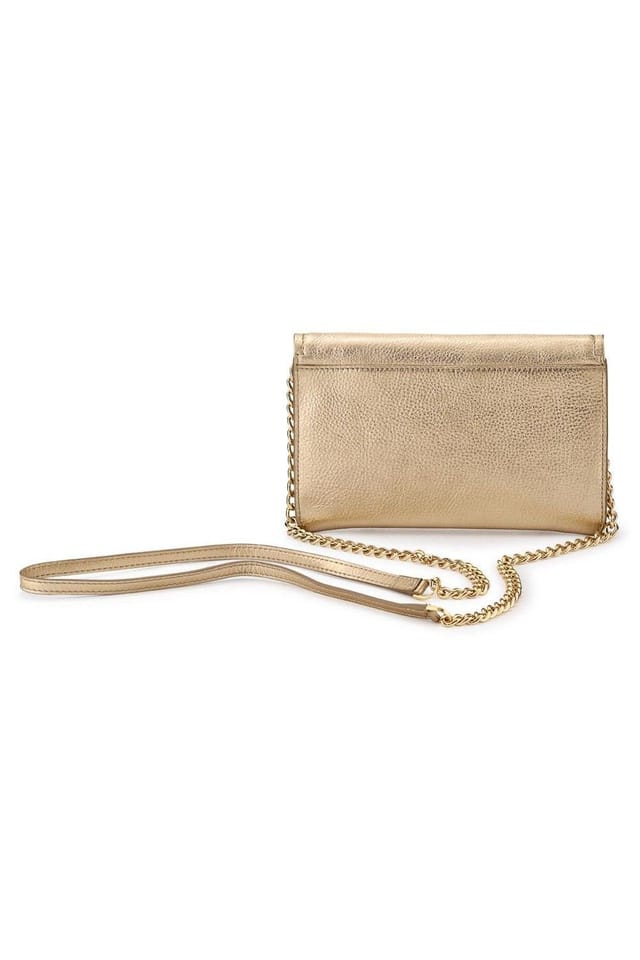 Jones Bootmaker Jones Bootmaker Women's Wuxi Leather Shoulder Bag in Gold - 3