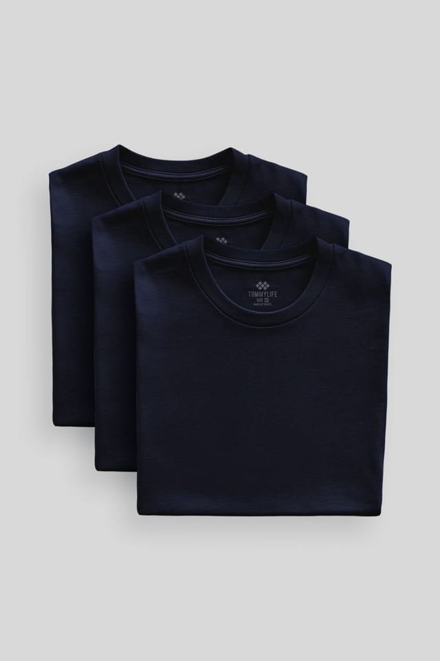 Tommy Life Tommy Life Men's Comfort Fit Crew Neck T-Shirt in Midnight - 2
