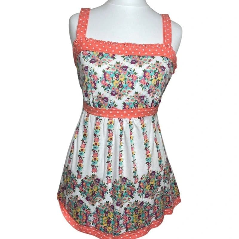 New Look Y2K Floral Print Cami with Tie Back