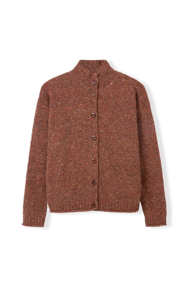 Celtic & Co Celtic & Co Women's Donegal Button Through Cardi in Maroon - 2