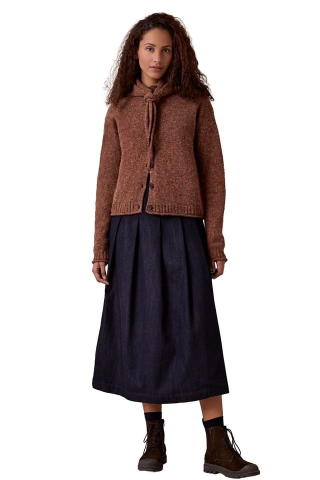 Celtic & Co Celtic & Co Women's Donegal Button Through Cardi in Maroon - 3