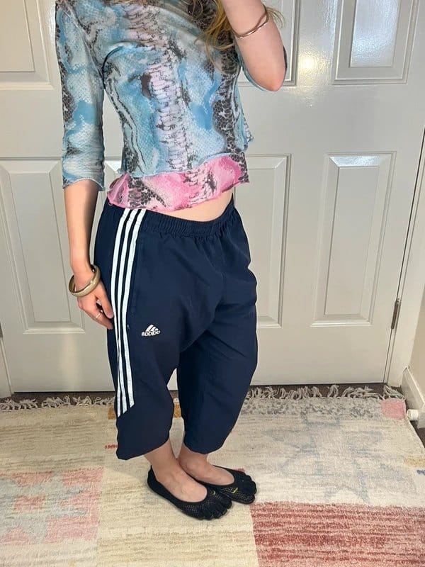 Adidas 2005 Navy Cropped Tracksuit Capris
