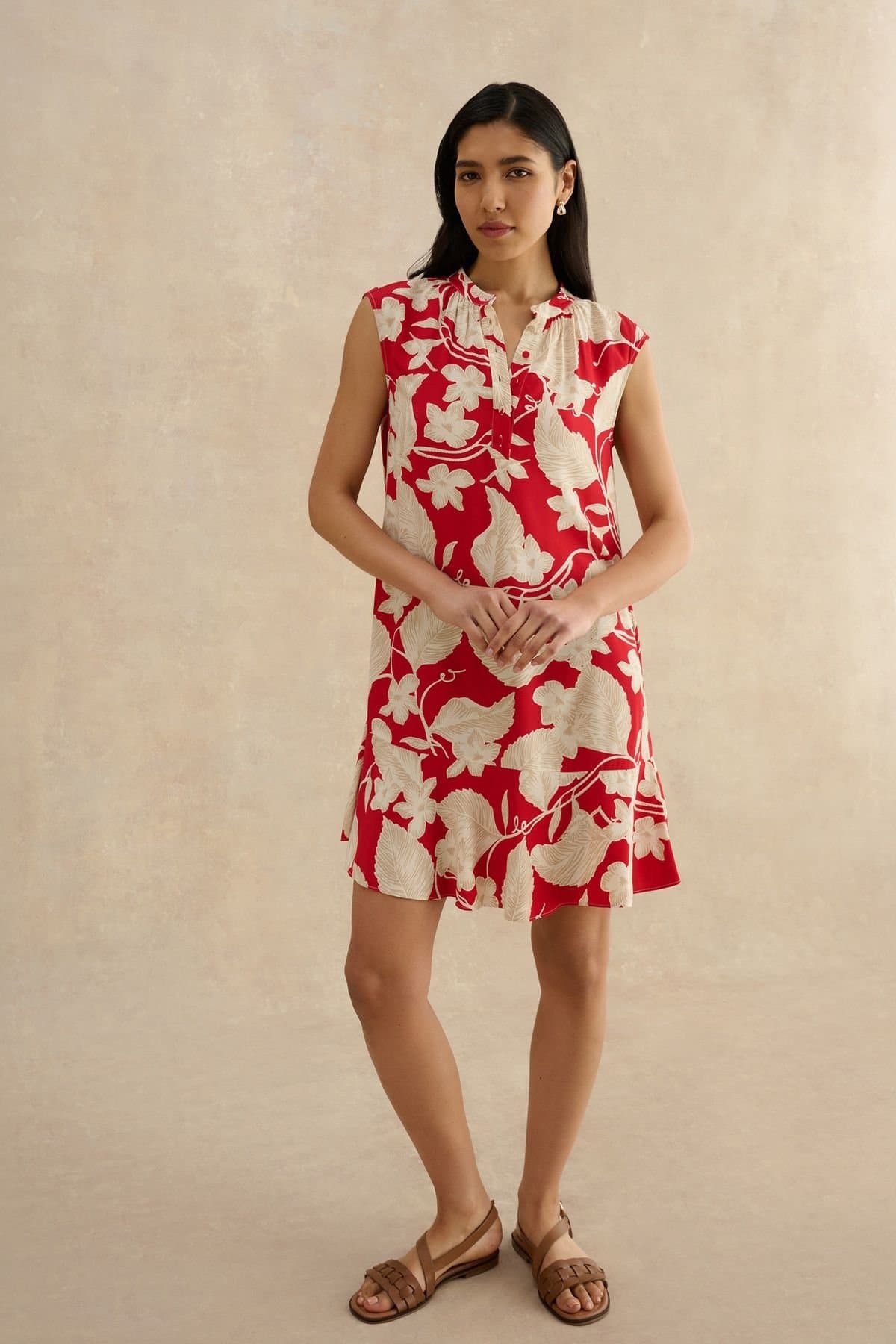 Hobbs London Hobbs London Women's Kesta Tunic Dress in Red