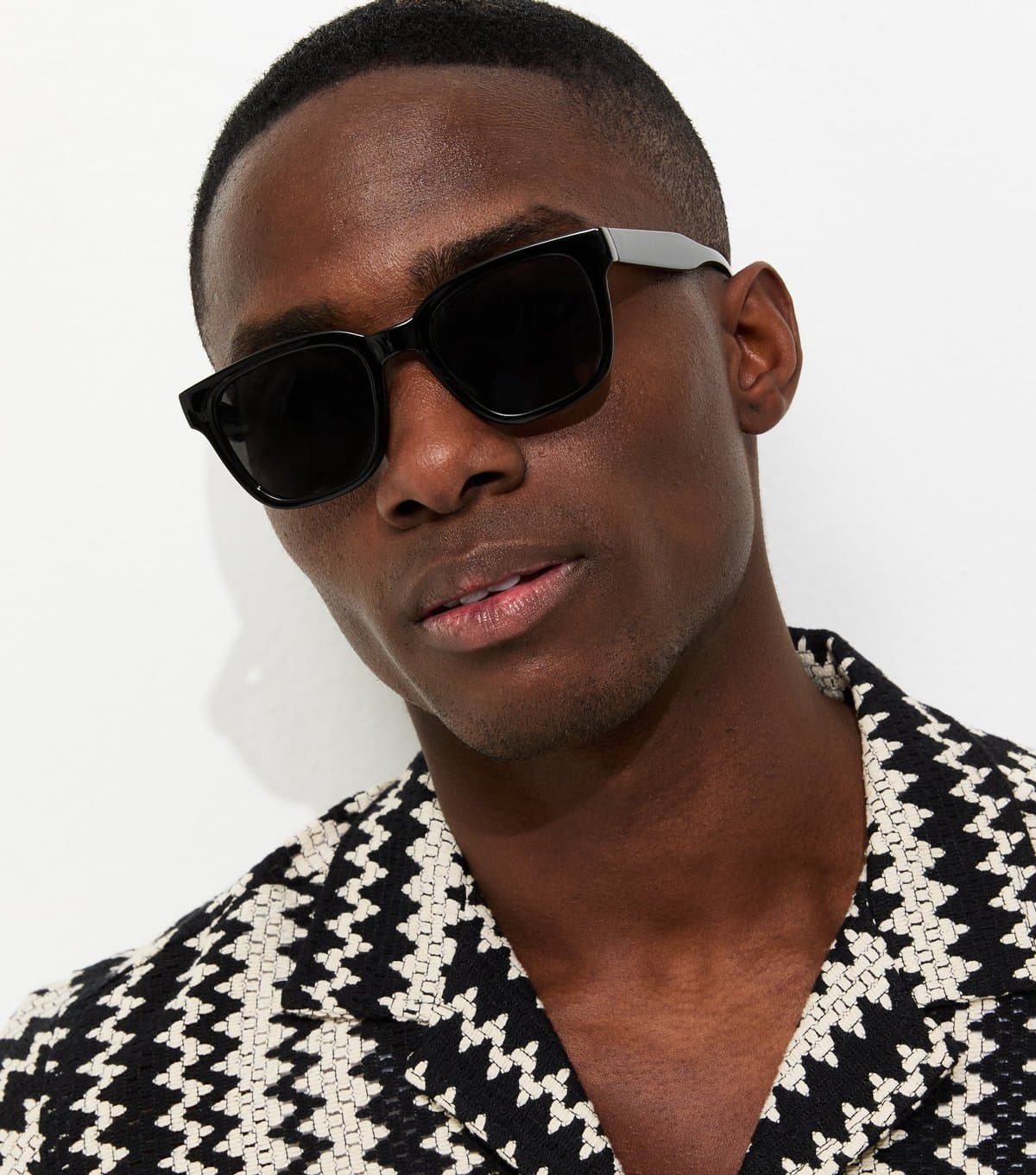 New Look Men's Black Square Frame Sunglasses New Look