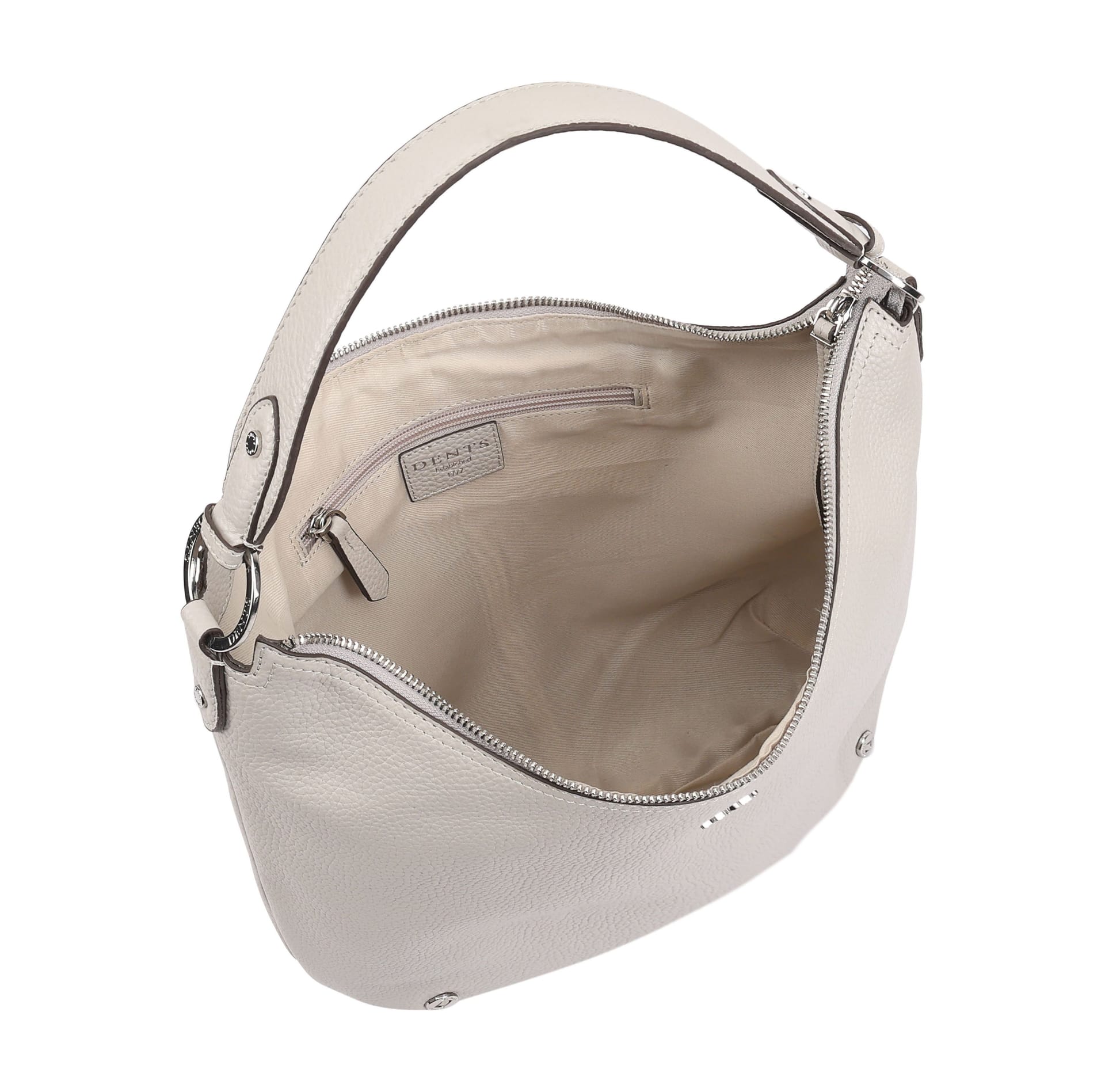 Dents Dents Women's Azurine Leather Hobo Bag in Grey - 4