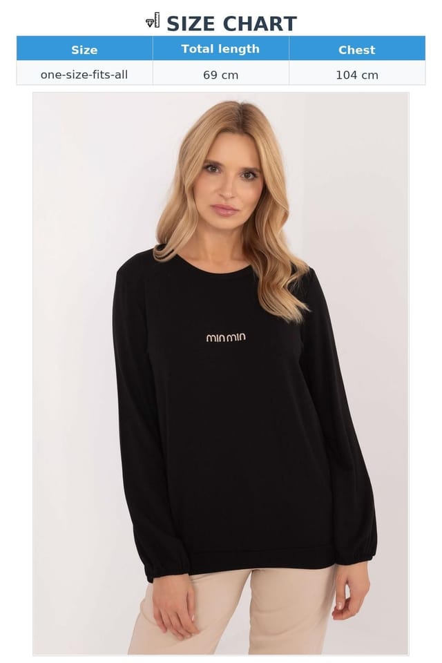 Love Lace Love Lace Women's Micro Modal Elastane Overhead Blouse Smooth in Black - 3