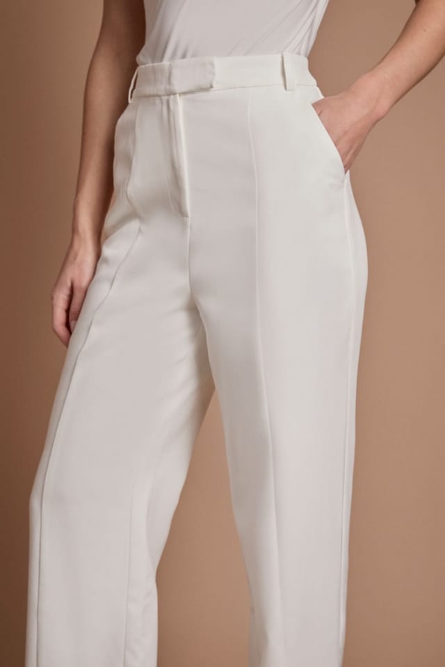Coast Coast Women's Bridal Wide Leg Tailored Trouser in Ivory - 2