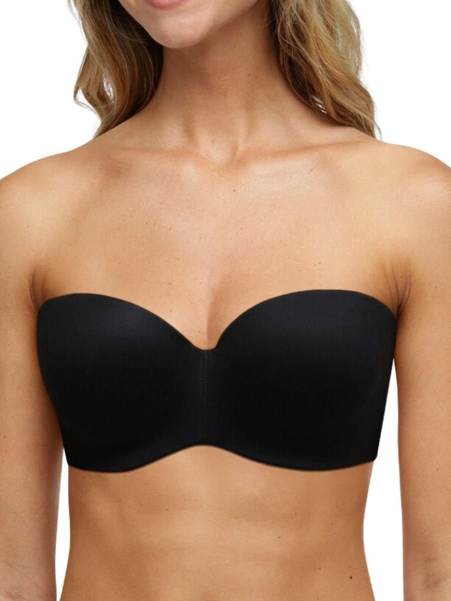 Chantelle Chantelle Women's Easy Feel Norah Bandeau T-Shirt Bra in Black - 2