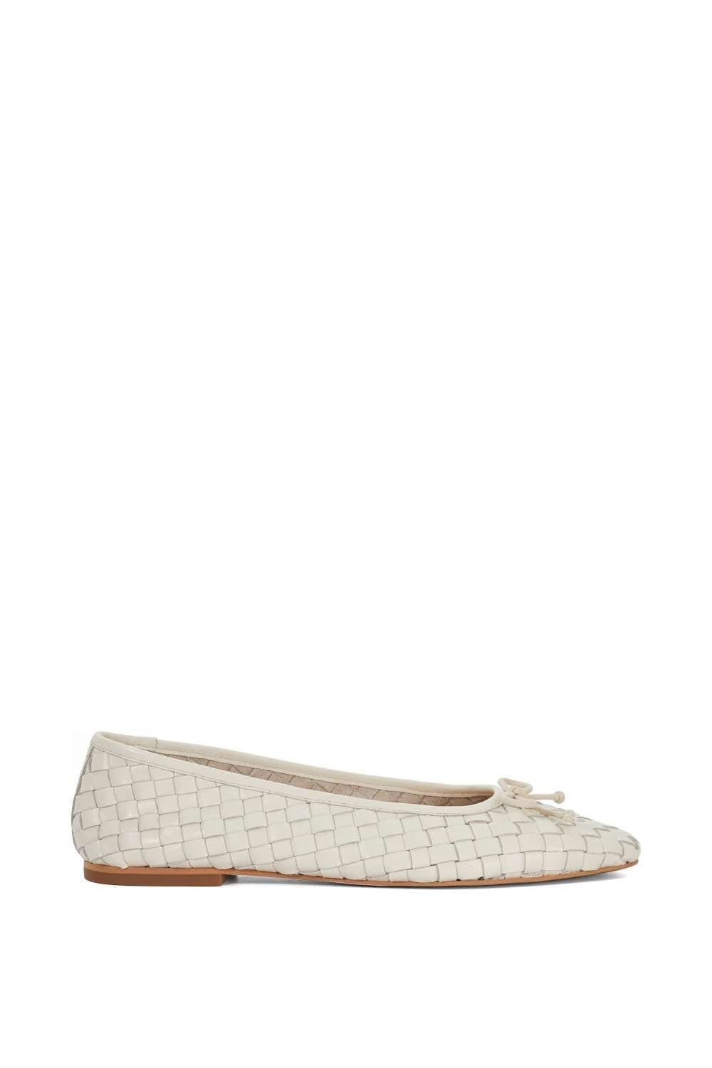 Dune London Dune London Women's 'Heat' Leather Ballet Pumps in Natural - 1