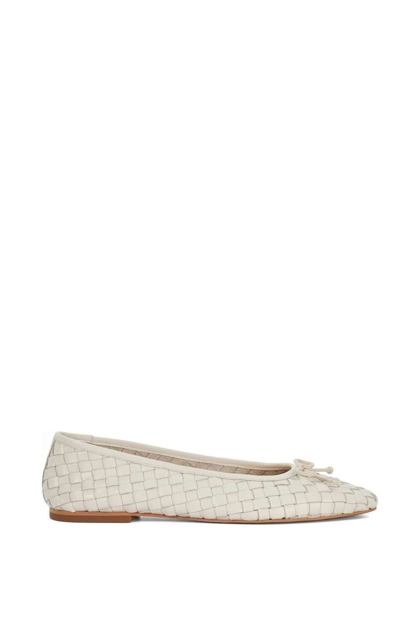 Dune London Dune London Women's 'Heat' Leather Ballet Pumps in Natural - 1