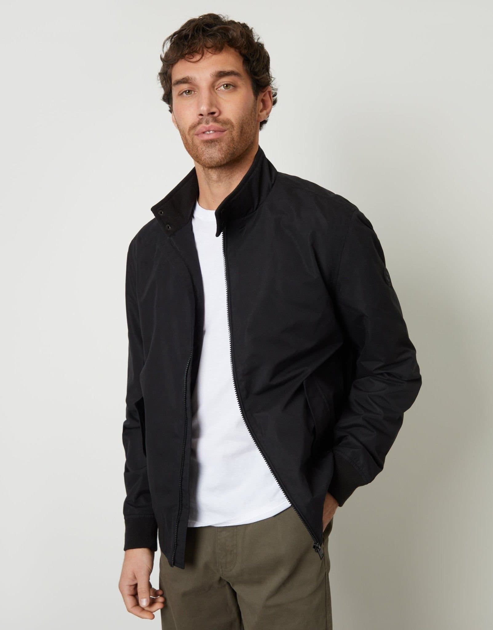 Threadbare threadbare Men's Zip Up Harrington Jacket in Black