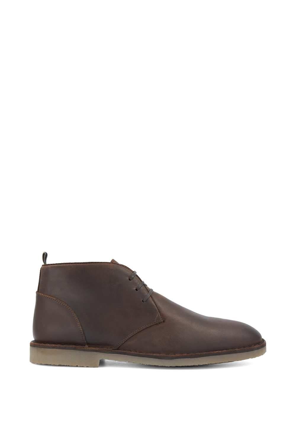 Dune London Dune London Men's 'Cashed' Leather Desert Boots in Brown