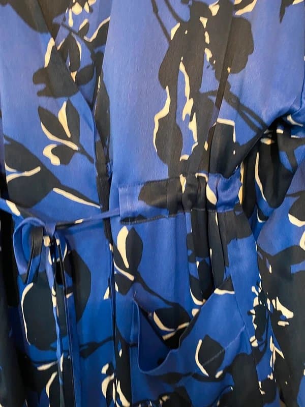 Autograph Autograph silk feel long sleeve tie wrap waist top