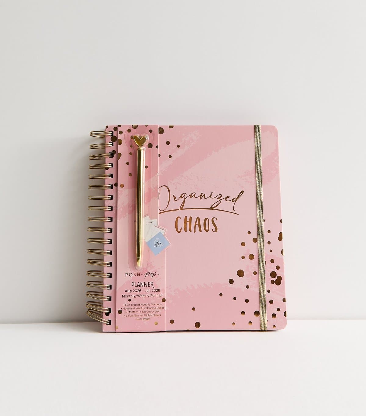 New Look Pink Organised Chaos Planner and Pen Set New Look