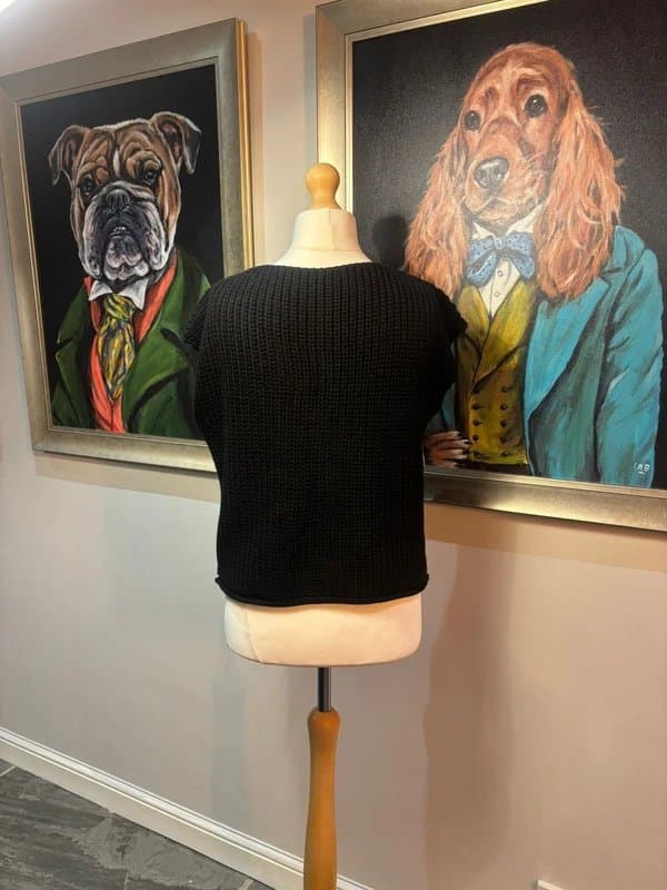 Knit Black knit cardigan large buttons